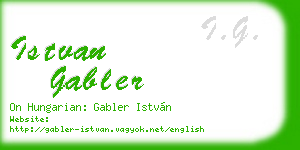 istvan gabler business card